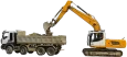 vehicle, excavator, construction site, shovel, construction machine, construction vehicle, truck, building rubble, charge, transport, isolated, excavator, excavator, excavator, construction site, truck, truck, truck, truck, truck